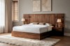 Picture of WALNOVA 3PC/4PC/5PC/6PC Solid Walnut Veneer Bedroom Combo Set with Side Pier in Queen Size