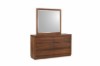 Picture of WALNOVA 3PC/4PC/5PC/6PC Solid Walnut Veneer Bedroom Combo Set with Side Pier in Queen Size