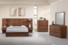 Picture of WALNOVA Solid Walnut Veneer Bedroom Combo Set with Side Pier in Queen Size - 6PC Combo
