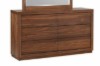 Picture of WALNOVA Solid Walnut Veneer Bedroom Combo Set with Side Pier in Queen Size - 6PC Combo