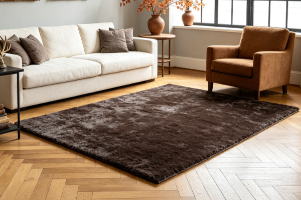Picture of OAKMONT 230x160/300x230 Silky Soft High Pile Shaggy Rug (Charcoal)