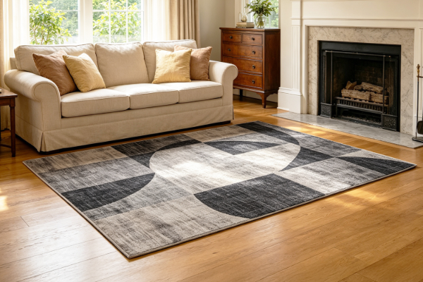Picture of ELEMENT 230x160/300x240 Brilliant Rug (Charcoal Abstract Print)