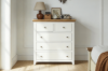 Picture of [FLOOR MODEL CLEARANCE]NOTTINGHAM 5-Drawer Solid Oak Tallboy (White)