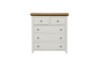 Picture of [FLOOR MODEL CLEARANCE]NOTTINGHAM 5-Drawer Solid Oak Tallboy (White)