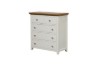 Picture of [FLOOR MODEL CLEARANCE]NOTTINGHAM 5-Drawer Solid Oak Tallboy (White)