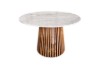 Picture of [FLOOR MODEL CLEARANCE] ALLEY D129 Solid Acacia Wood Round Dining Table with Marble Top