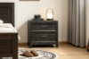 Picture of MONTEREY Solid Mindi Wood Veneer 2-Drawer Bedside Table