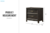 Picture of MONTEREY Solid Mindi Wood Veneer 2-Drawer Bedside Table