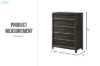 Picture of MONTEREY Genuine Mindi Wood Veneer 5-Drawer Tallboy