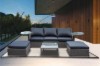 Picture of [FLOOR MODEL CLEARANCE] LEON Outdoor Lounge Wicker Sofa Set with 2 Rotating Glass Table