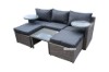 Picture of [FLOOR MODEL CLEARANCE] LEON Outdoor Lounge Wicker Sofa Set with 2 Rotating Glass Table