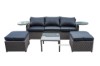 Picture of [FLOOR MODEL CLEARANCE] LEON Outdoor Lounge Wicker Sofa Set with 2 Rotating Glass Table
