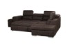 Picture of [FLOOR MODEL CLEARANCE]  CASSIA Sectional Sofa/Sofa Bed with Storage & 2 Ottomans (Brown)  - Chaise Facing Right