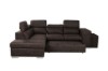 Picture of [FLOOR MODEL CLEARANCE]  CASSIA Sectional Sofa/Sofa Bed with Storage & 2 Ottomans (Brown)  - Chaise Facing Right