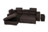 Picture of [FLOOR MODEL CLEARANCE]  CASSIA Sectional Sofa/Sofa Bed with Storage & 2 Ottomans (Brown)  - Chaise Facing Right