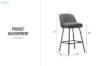 Picture of VESTA Bar Chair with Footrest