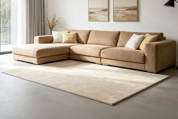 Picture of OAKMONT 230x160/300x230 Silky Soft High Pile Shaggy Rug (Oatmeal)