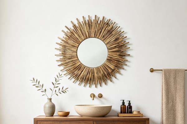 Picture of [FLOOR MODEL CLEARANCE] HULA Twig Sunburst Wall Mirror