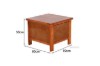 Picture of [FLOOR MODEL CLEARANCE] METRO Pine Side Table (Caramel)