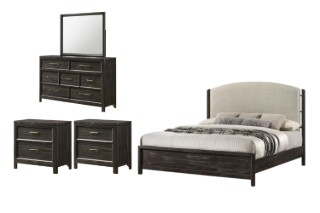 Picture of MONTEREY Genuine Mindi Wood Veneer Bedroom Combo Set - 5PC King Size