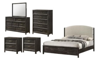 Picture of MONTEREY Genuine Mindi Wood Veneer Bedroom Combo Set - 6PC Queen Size