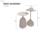 Picture of [FLOOR MODEL CLEARANCE] HIDA GOBLET Shaped Nesting Table Set (White)