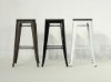 Picture of [FLOOR MODEL CLEARANCE] TOLIX Replica Bar Stool H76 with Rustic Elm Seat - Black