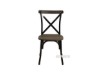 Picture of [FLOOR MODEL CLEARANCE]  HANOVER Metal Cross Back Chair (Solid Elm Seat) - Black