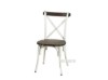 Picture of [FLOOR MODEL CLEARANCE]  HANOVER Metal Cross Back Chair (Solid Elm Seat) - Black