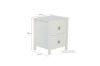 Picture of [FLOOR MODEL CLEARANCE] METRO 2-Drawer Bedside Table (White)