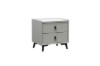 Picture of [FLOOR MODEL CLEARANCE] AUGUSTA 2-Drawer Sintered Stone Top Bedside Table (Light Grey)