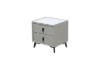 Picture of [FLOOR MODEL CLEARANCE] AUGUSTA 2-Drawer Sintered Stone Top Bedside Table (Light Grey)
