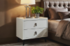 Picture of [FLOOR MODEL CLEARANCE] AUGUSTA 2-Drawer Sintered Stone Top Bedside Table (Light Grey)