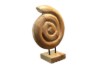 Picture of 650-042 Round Spiral Shell Solid Teak Wood Decorative Sculpture (32cmx51cm)