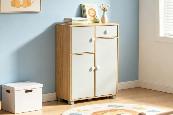 KAIRA 1-Drawer 3-Door Kids Wardrobe/Storage Cabinet