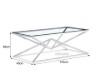 Picture of [FLOOR MODEL CLEARANCE] PYRAMID 120 Stainless Steel Coffee Table (Silver)