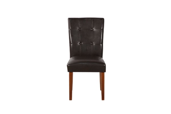 Picture of [FLOOR MODEL CLEARANCE] SOMMERFORD Tufted PU Leather Dining Chair (Dark Brown) - Single