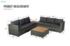 Picture of [FLOOR MODEL CLEARANCE]CONNERY Aluminum Sectional Outdoor Lounge Wicker Sofa Set
