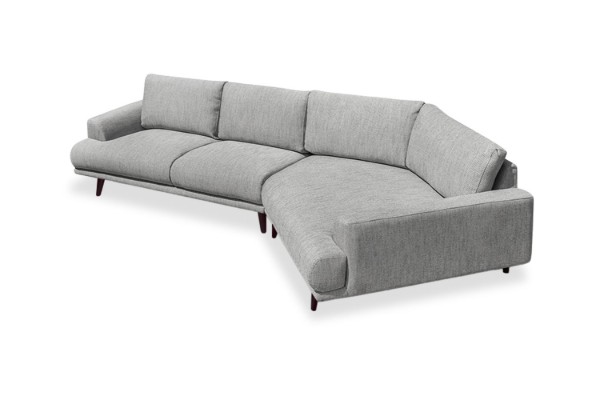 Picture of [FLOOR MODEL CLEARANCE] BIANCA Angular Chaise Sofa (Light Grey) - Angled End Sofa Facing Right