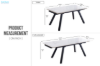Picture of [FLOOR MODEL CLEARANCE]  DALTON 1.8M-2.4M Extension Matte Sintered Stone Top Dining Table