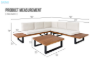 Picture of LASKA Sectional Solid Acacia Outdoor Lounge Sofa Set