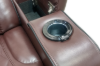 Picture of VOLT Air Leather Dual Motor Power Reclining Sofa Range (Brown) - 1 Seat with Heating and Cooling Cup Holders & Storage & Type-C Port & LED Lighting (1R)