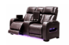 Picture of VOLT Air Leather Dual Motor Power Reclining Sofa Range (Brown) - 2 Seat with Console & Heating and Cooling Cup Holders & Storage & Type-C Port & LED Lighting (2RRC)