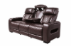 Picture of VOLT Air Leather Dual Motor Power Reclining Sofa Range (Brown) - 3 Seat with Drop-Down Console & Reading Light & Wireless Charging & Heating and Cooling Cup Holders & Storage & Type-C Port & LED Lighting (3RRC)