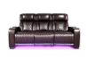Picture of VOLT Air Leather Dual Motor Power Reclining Sofa Range (Brown) - 3 Seat with Drop-Down Console & Reading Light & Wireless Charging & Heating and Cooling Cup Holders & Storage & Type-C Port & LED Lighting (3RRC)