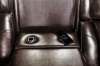 Picture of VOLT Air Leather Dual Motor Power Reclining Sofa Range (Brown) - 3 Seat with Drop-Down Console & Reading Light & Wireless Charging & Heating and Cooling Cup Holders & Storage & Type-C Port & LED Lighting (3RRC)