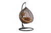 Picture of MAYA Rattan Outdoor Hanging Egg Chair (Brown with Black Frame)