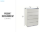 Picture of [FLOOR MODEL CLEARANCE]  LINAS 5-Drawer Engineered Stone Top Tallboy