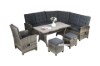 Picture of [FLOOR MODEL CLEARANCE] MARBELLA Corner Outdoor Dining Set with Reclining Seat