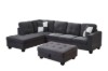 Picture of [FLOOR MODEL CLEARANCE]NEBULA Premium Sectional Sofa with Storage Ottoman - Chaise Facing Left (Dark Grey)
